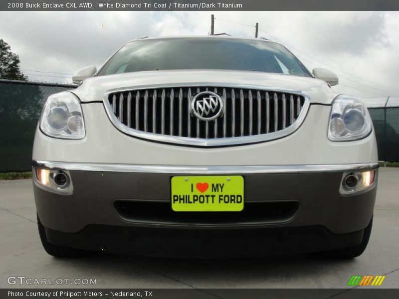 White Diamond Tri Coat / Titanium/Dark Titanium 2008 Buick Enclave CXL AWD