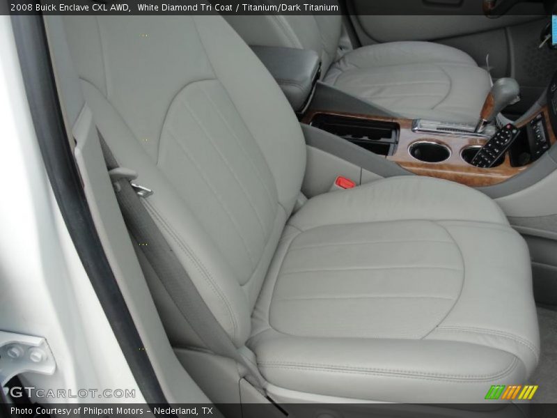 White Diamond Tri Coat / Titanium/Dark Titanium 2008 Buick Enclave CXL AWD