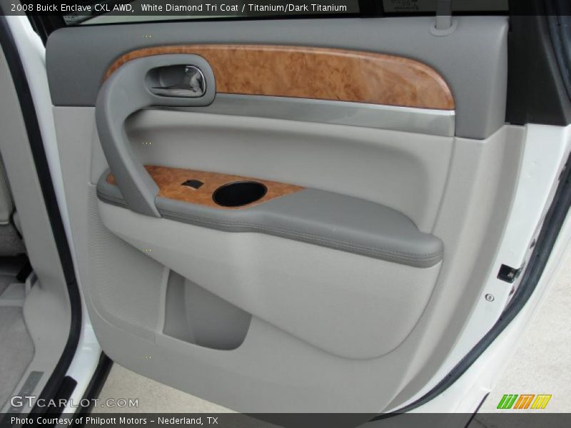 White Diamond Tri Coat / Titanium/Dark Titanium 2008 Buick Enclave CXL AWD