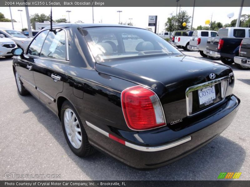 Black Obsidian / Beige 2004 Hyundai XG350 L Sedan