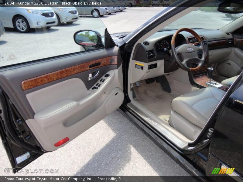 Black Obsidian / Beige 2004 Hyundai XG350 L Sedan