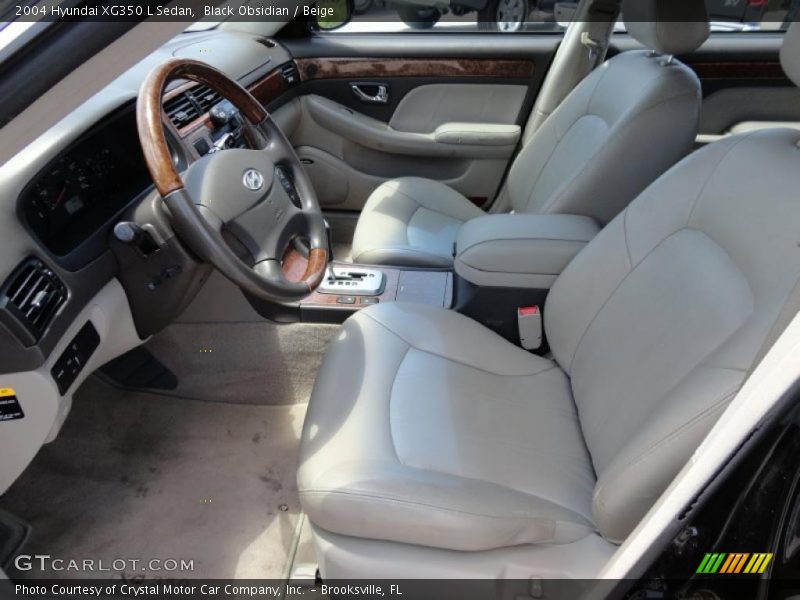 Black Obsidian / Beige 2004 Hyundai XG350 L Sedan