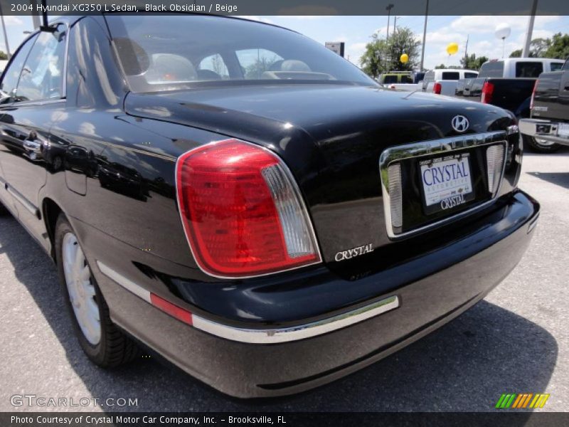 Black Obsidian / Beige 2004 Hyundai XG350 L Sedan