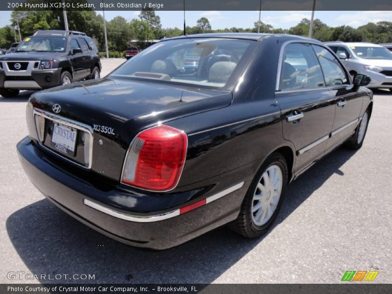 Black Obsidian / Beige 2004 Hyundai XG350 L Sedan