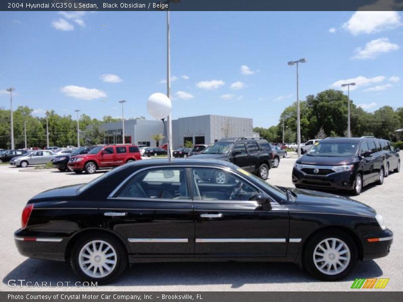 Black Obsidian / Beige 2004 Hyundai XG350 L Sedan