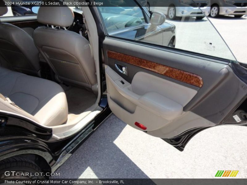 Black Obsidian / Beige 2004 Hyundai XG350 L Sedan