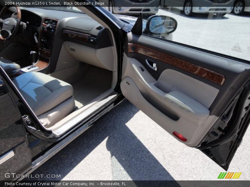 Black Obsidian / Beige 2004 Hyundai XG350 L Sedan