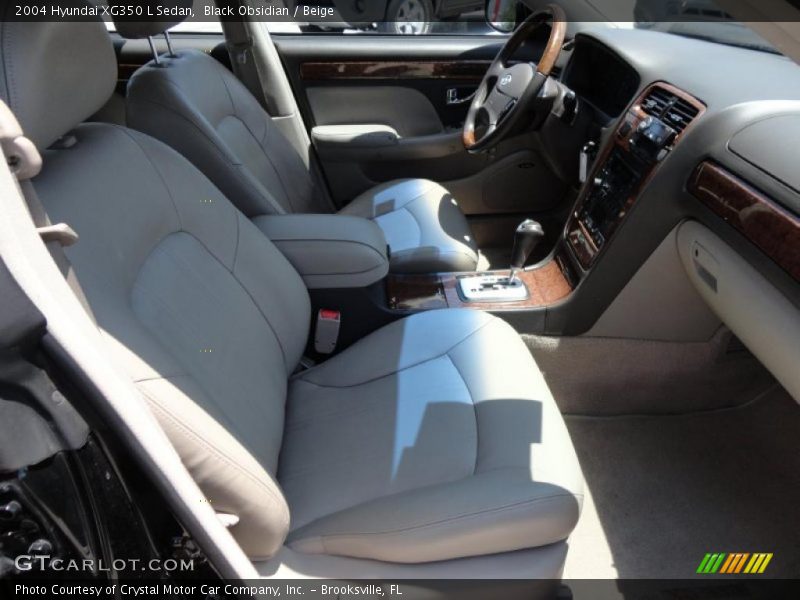Black Obsidian / Beige 2004 Hyundai XG350 L Sedan