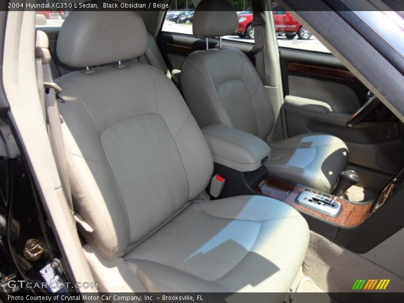 Black Obsidian / Beige 2004 Hyundai XG350 L Sedan
