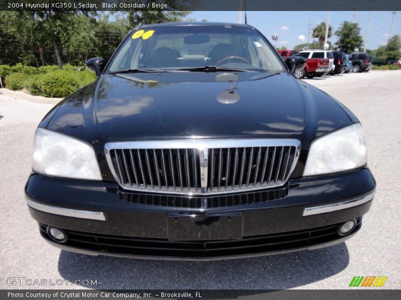Black Obsidian / Beige 2004 Hyundai XG350 L Sedan
