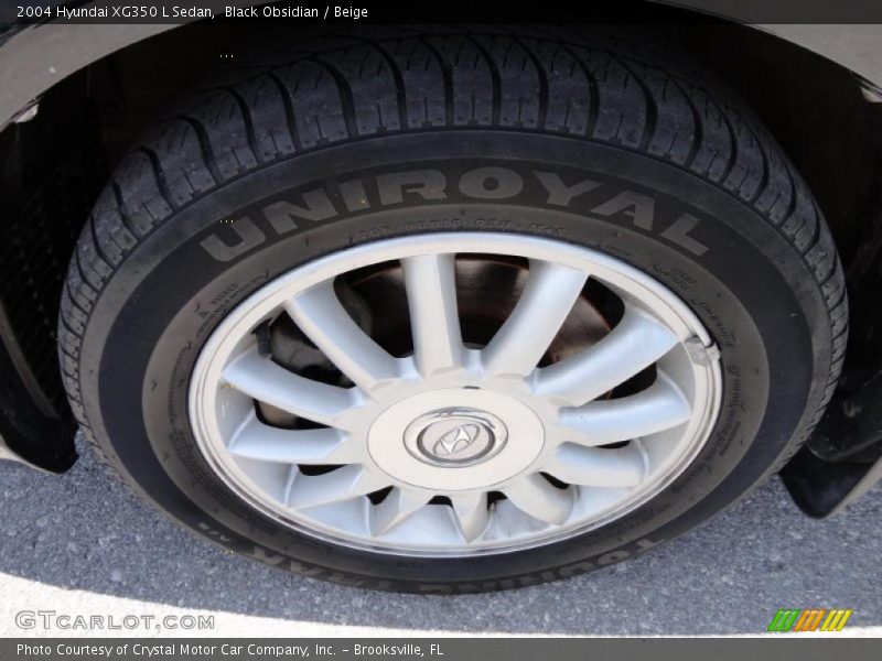 Black Obsidian / Beige 2004 Hyundai XG350 L Sedan