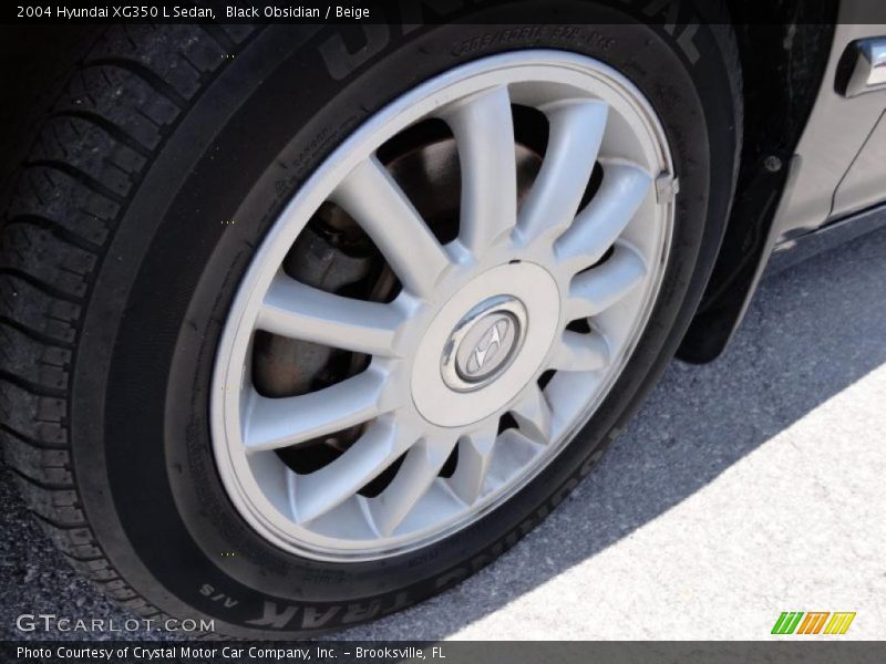Black Obsidian / Beige 2004 Hyundai XG350 L Sedan