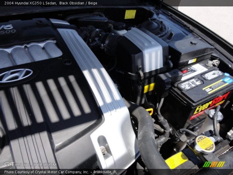 Black Obsidian / Beige 2004 Hyundai XG350 L Sedan