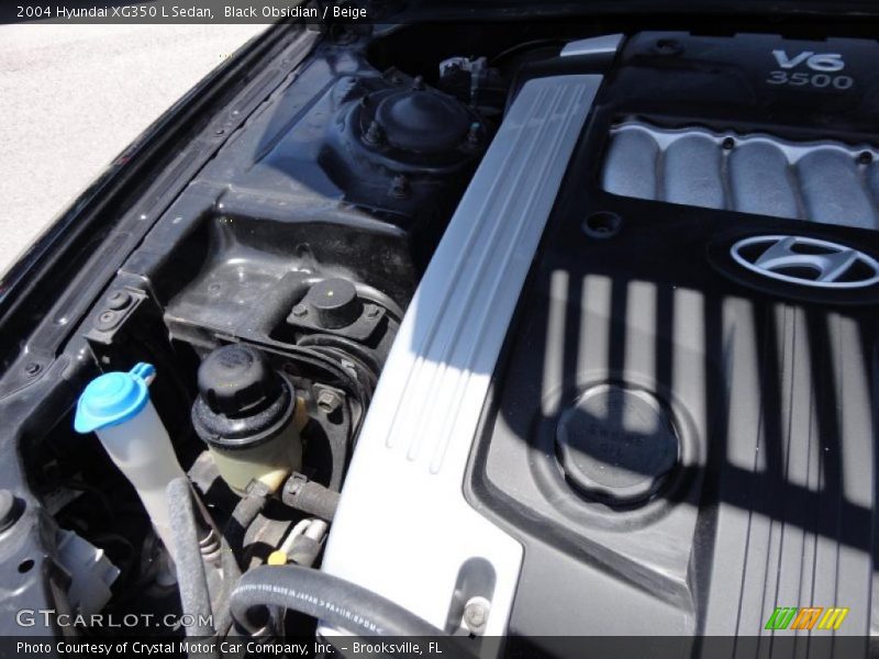 Black Obsidian / Beige 2004 Hyundai XG350 L Sedan