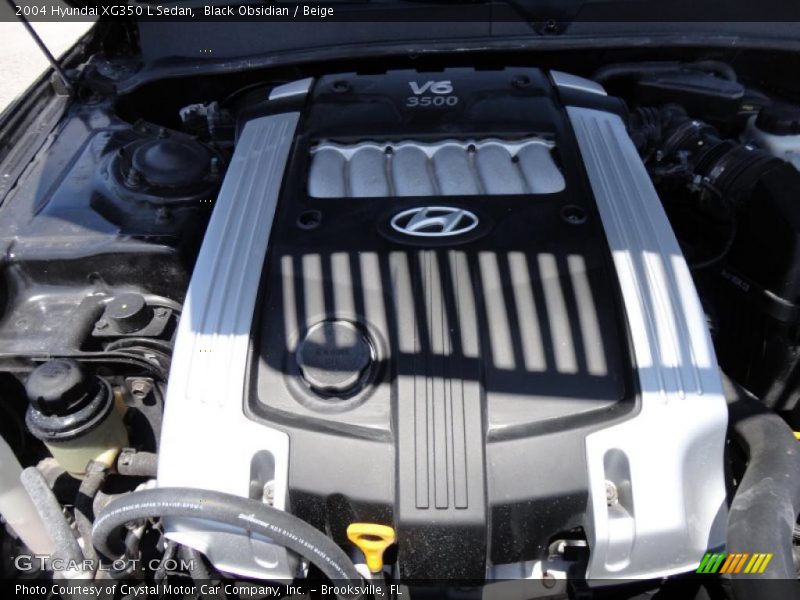 Black Obsidian / Beige 2004 Hyundai XG350 L Sedan