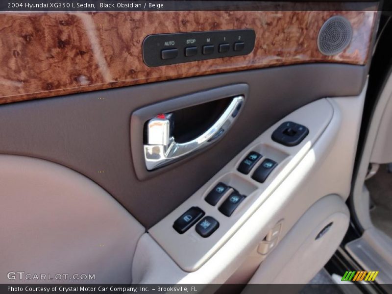 Black Obsidian / Beige 2004 Hyundai XG350 L Sedan