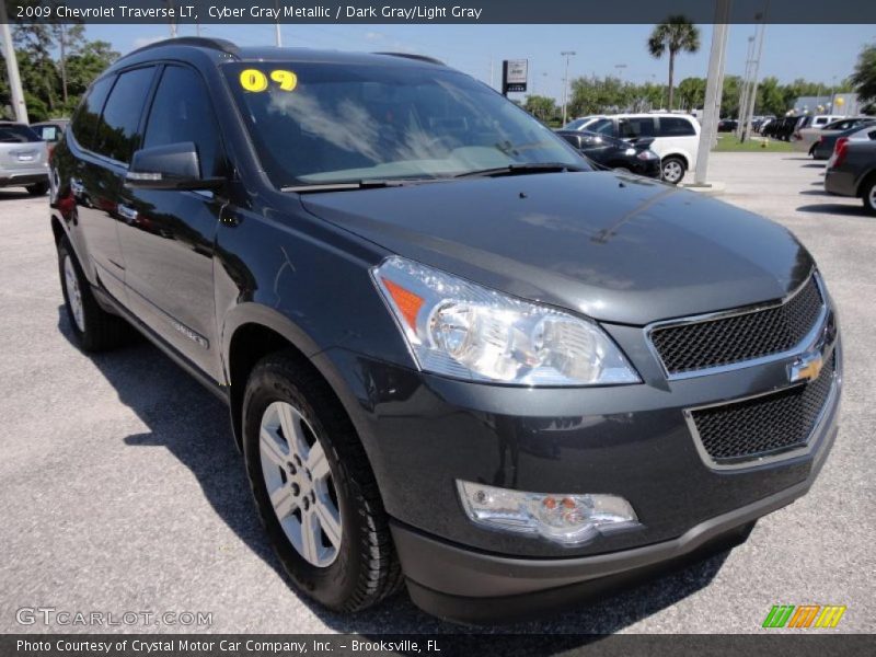 Cyber Gray Metallic / Dark Gray/Light Gray 2009 Chevrolet Traverse LT