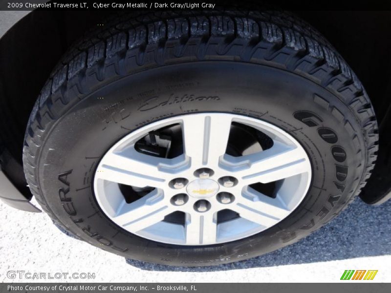 Cyber Gray Metallic / Dark Gray/Light Gray 2009 Chevrolet Traverse LT