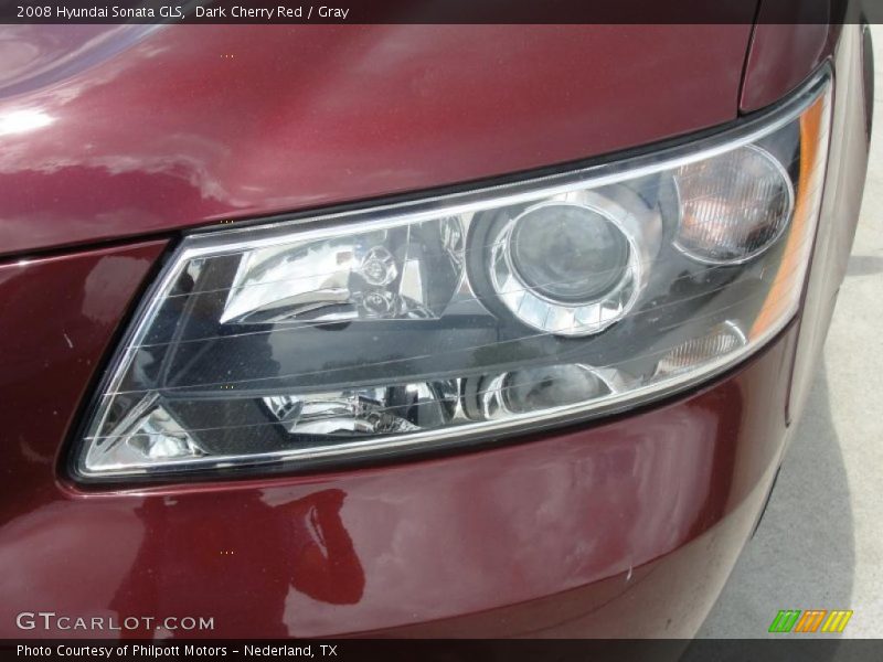 Dark Cherry Red / Gray 2008 Hyundai Sonata GLS