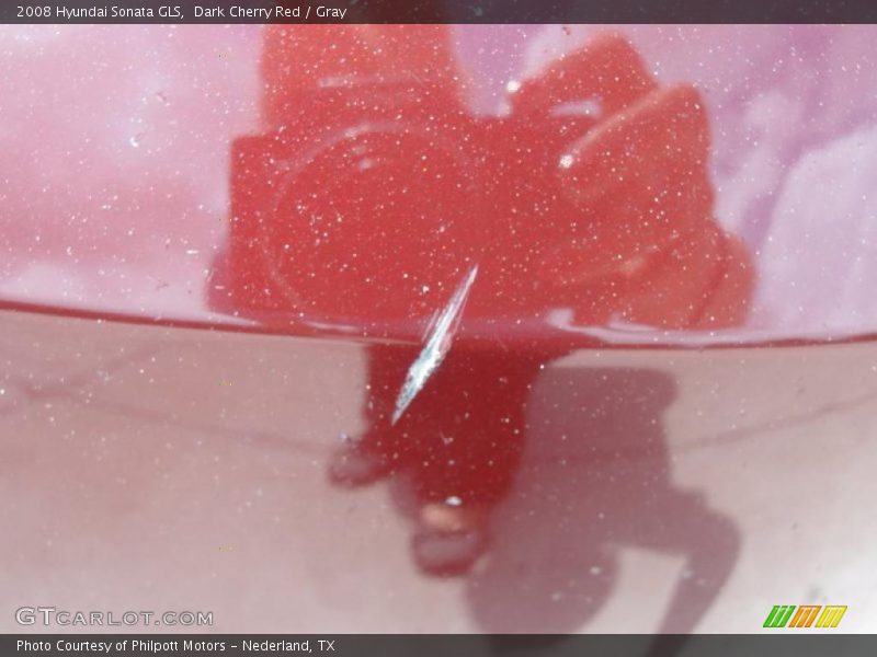 Dark Cherry Red / Gray 2008 Hyundai Sonata GLS