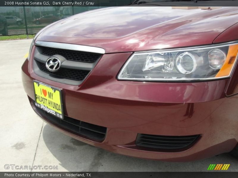 Dark Cherry Red / Gray 2008 Hyundai Sonata GLS