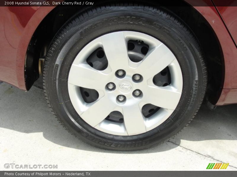 Dark Cherry Red / Gray 2008 Hyundai Sonata GLS