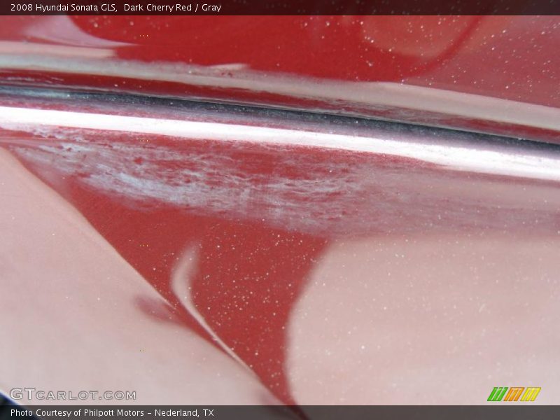 Dark Cherry Red / Gray 2008 Hyundai Sonata GLS