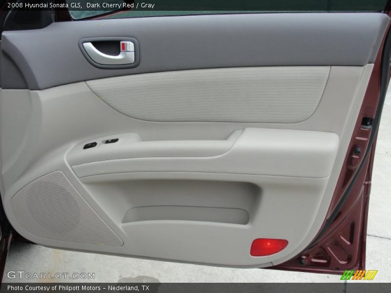 Dark Cherry Red / Gray 2008 Hyundai Sonata GLS
