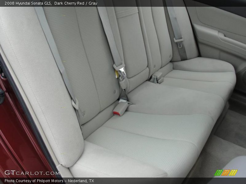 Dark Cherry Red / Gray 2008 Hyundai Sonata GLS