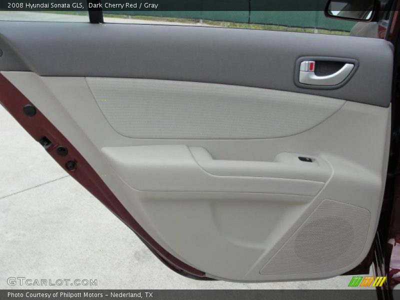 Dark Cherry Red / Gray 2008 Hyundai Sonata GLS