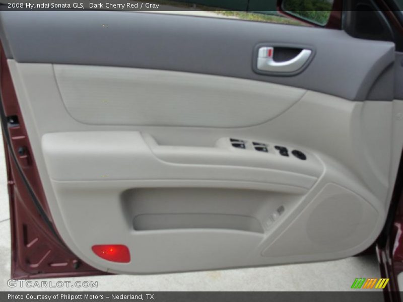 Dark Cherry Red / Gray 2008 Hyundai Sonata GLS