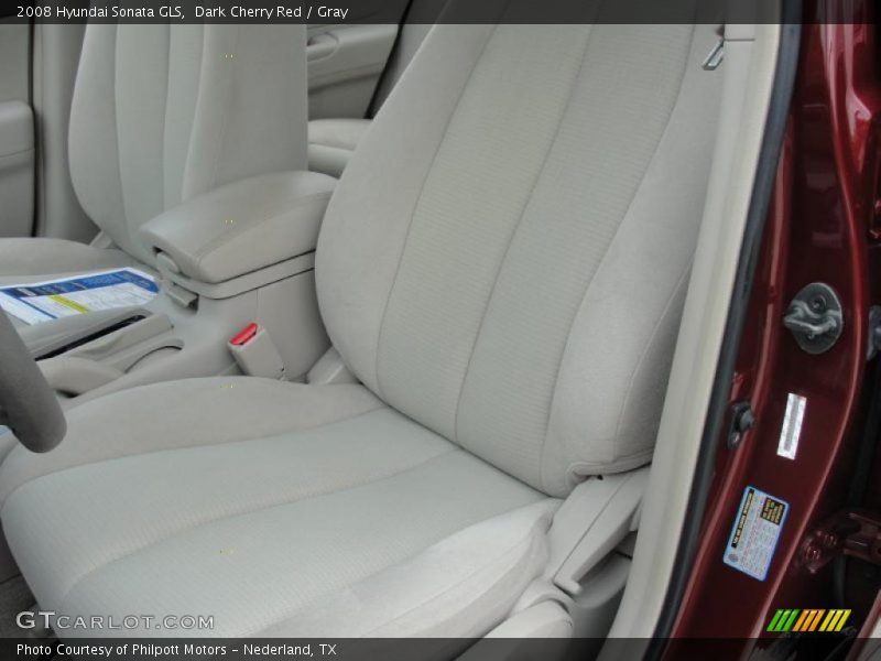 Dark Cherry Red / Gray 2008 Hyundai Sonata GLS