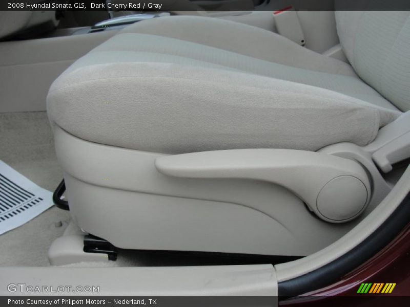 Dark Cherry Red / Gray 2008 Hyundai Sonata GLS