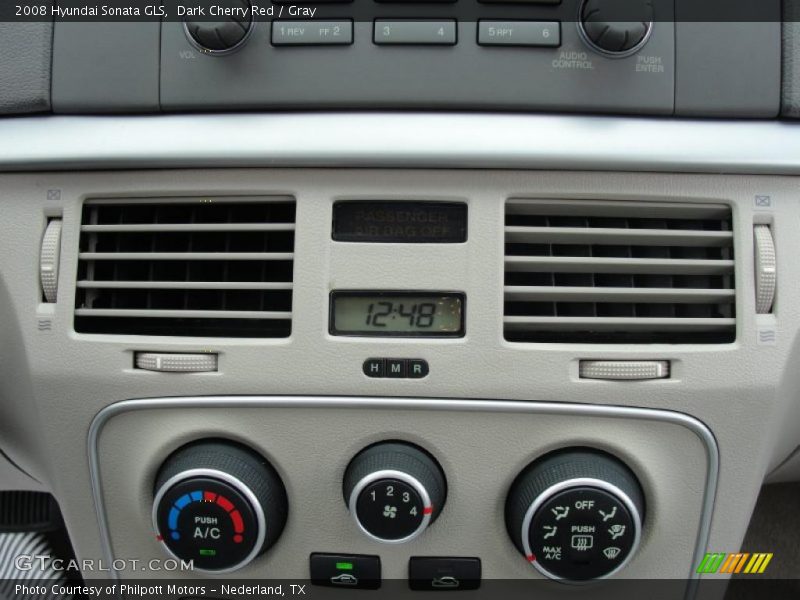 Dark Cherry Red / Gray 2008 Hyundai Sonata GLS