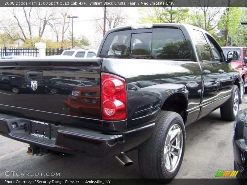 Brilliant Black Crystal Pearl / Medium Slate Gray 2008 Dodge Ram 1500 Sport Quad Cab 4x4