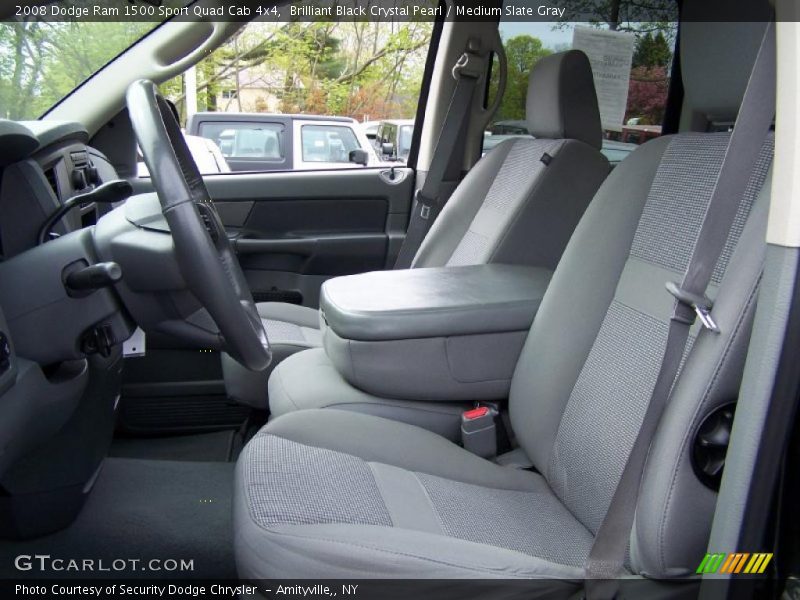 Brilliant Black Crystal Pearl / Medium Slate Gray 2008 Dodge Ram 1500 Sport Quad Cab 4x4