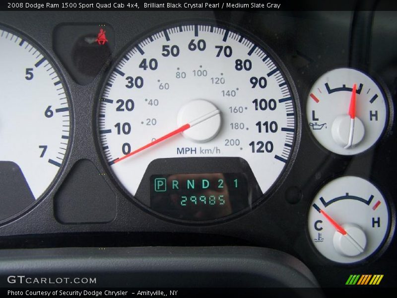 Brilliant Black Crystal Pearl / Medium Slate Gray 2008 Dodge Ram 1500 Sport Quad Cab 4x4