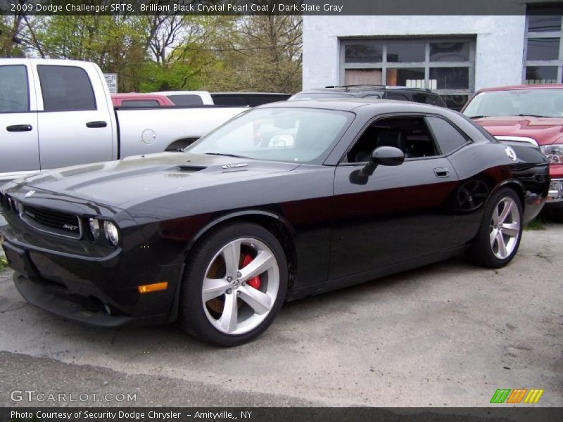 Brilliant Black Crystal Pearl Coat / Dark Slate Gray 2009 Dodge Challenger SRT8