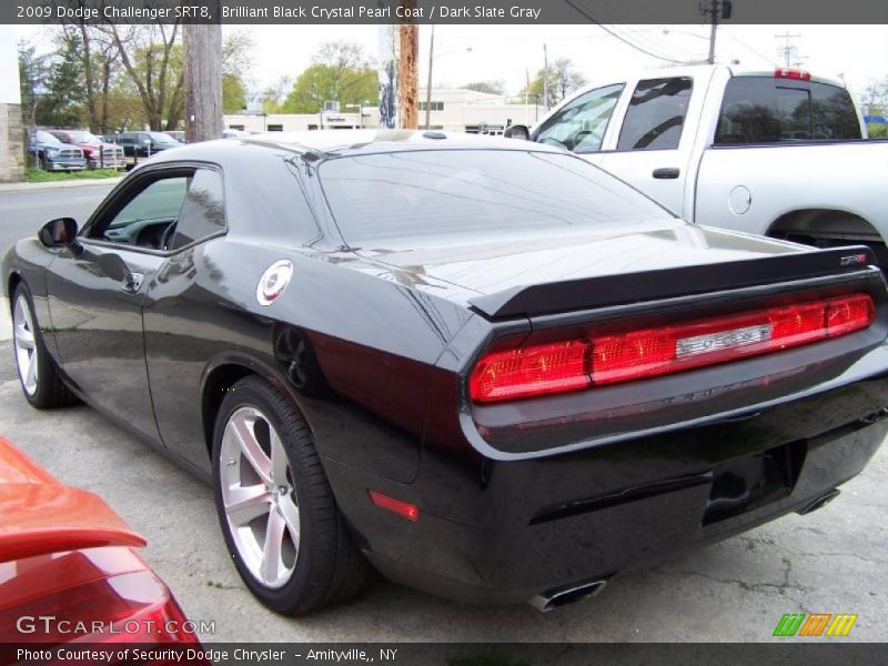 Brilliant Black Crystal Pearl Coat / Dark Slate Gray 2009 Dodge Challenger SRT8