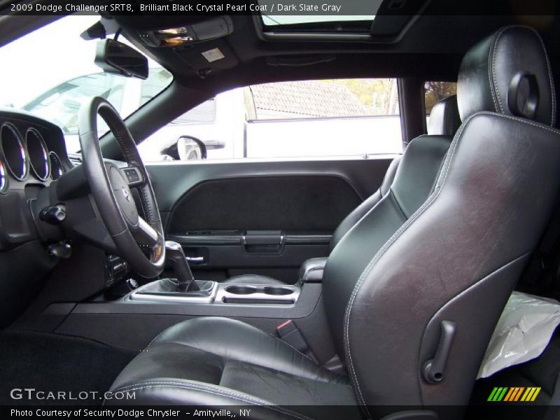 Brilliant Black Crystal Pearl Coat / Dark Slate Gray 2009 Dodge Challenger SRT8