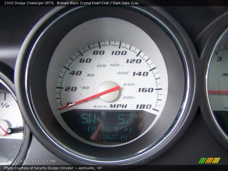 Brilliant Black Crystal Pearl Coat / Dark Slate Gray 2009 Dodge Challenger SRT8