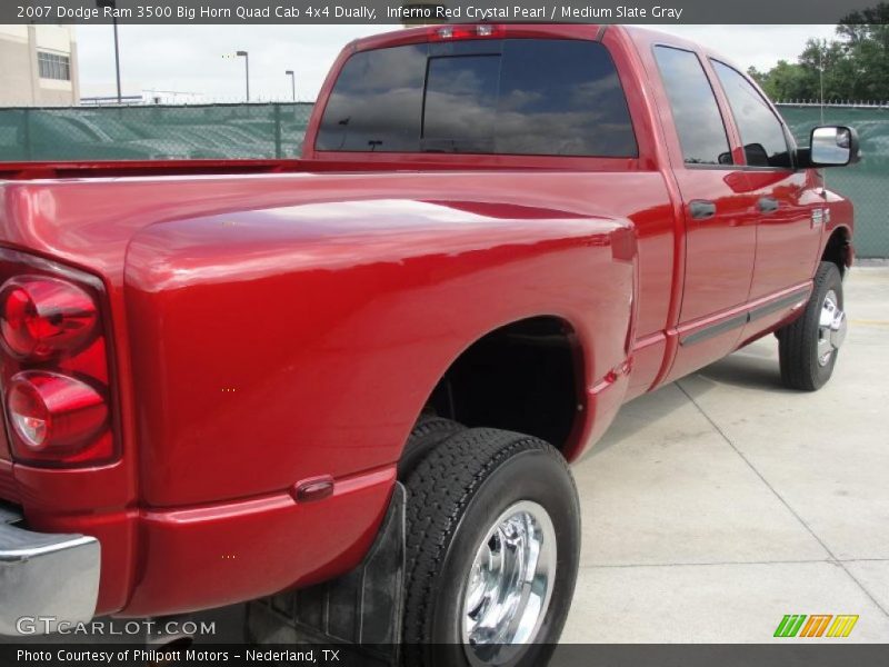 Inferno Red Crystal Pearl / Medium Slate Gray 2007 Dodge Ram 3500 Big Horn Quad Cab 4x4 Dually