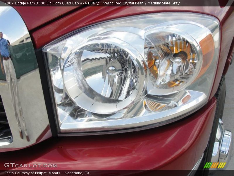 Inferno Red Crystal Pearl / Medium Slate Gray 2007 Dodge Ram 3500 Big Horn Quad Cab 4x4 Dually