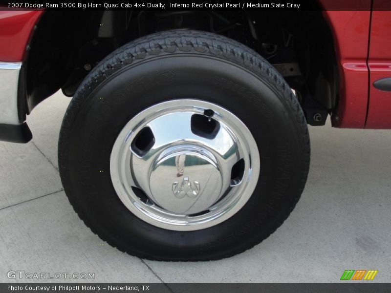 Inferno Red Crystal Pearl / Medium Slate Gray 2007 Dodge Ram 3500 Big Horn Quad Cab 4x4 Dually