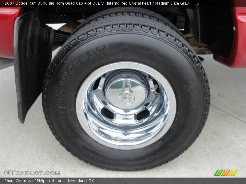 Inferno Red Crystal Pearl / Medium Slate Gray 2007 Dodge Ram 3500 Big Horn Quad Cab 4x4 Dually