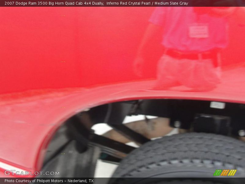 Inferno Red Crystal Pearl / Medium Slate Gray 2007 Dodge Ram 3500 Big Horn Quad Cab 4x4 Dually