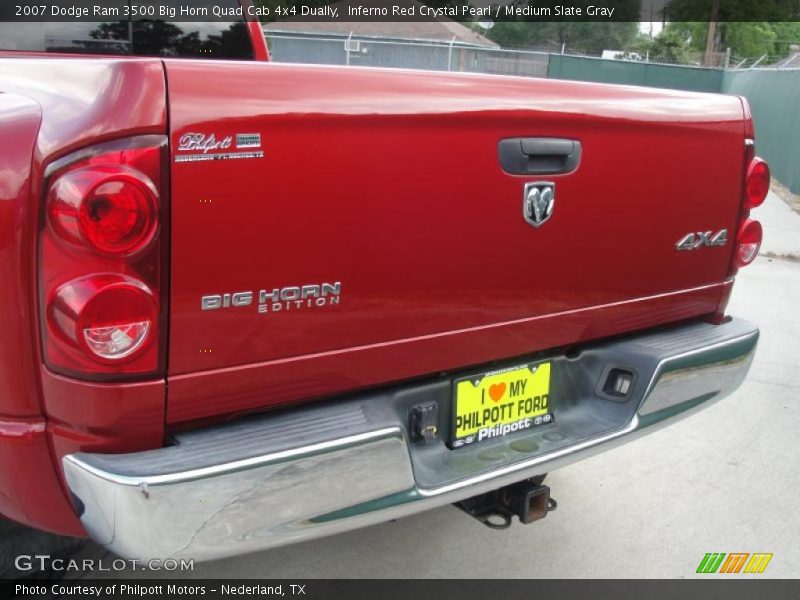 Inferno Red Crystal Pearl / Medium Slate Gray 2007 Dodge Ram 3500 Big Horn Quad Cab 4x4 Dually