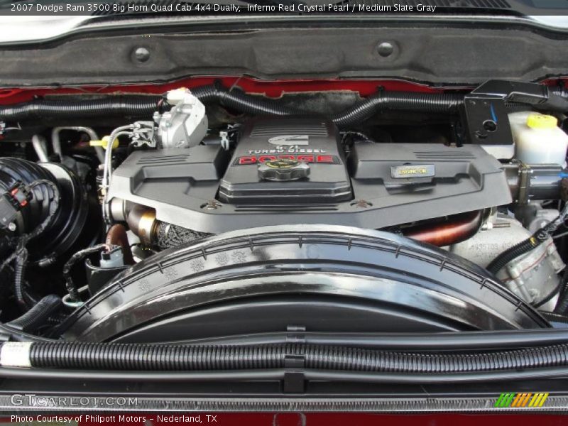 Inferno Red Crystal Pearl / Medium Slate Gray 2007 Dodge Ram 3500 Big Horn Quad Cab 4x4 Dually