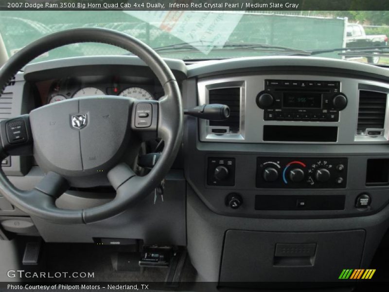 Inferno Red Crystal Pearl / Medium Slate Gray 2007 Dodge Ram 3500 Big Horn Quad Cab 4x4 Dually