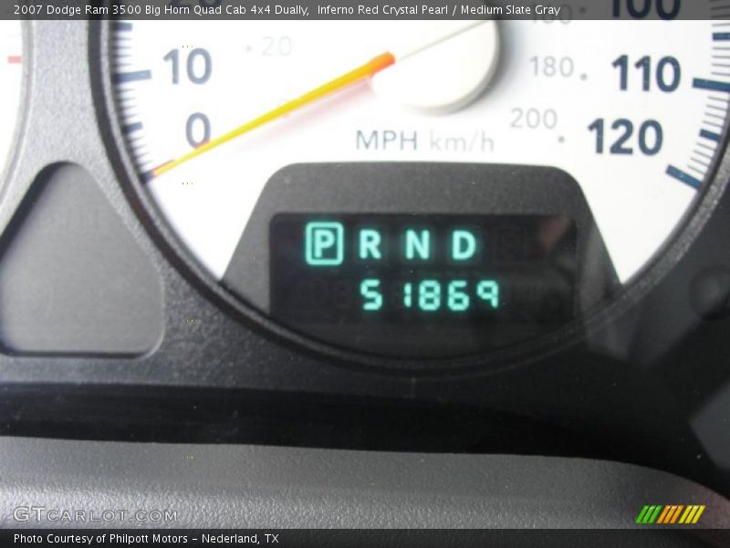 Inferno Red Crystal Pearl / Medium Slate Gray 2007 Dodge Ram 3500 Big Horn Quad Cab 4x4 Dually